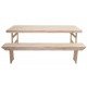 CONJUNTO MESA E BANCOS DOBRAVEIS NATURALLE MADEIRA PINUS C ACABAMENTO NATURAL 1300 MM TRAMONTINA