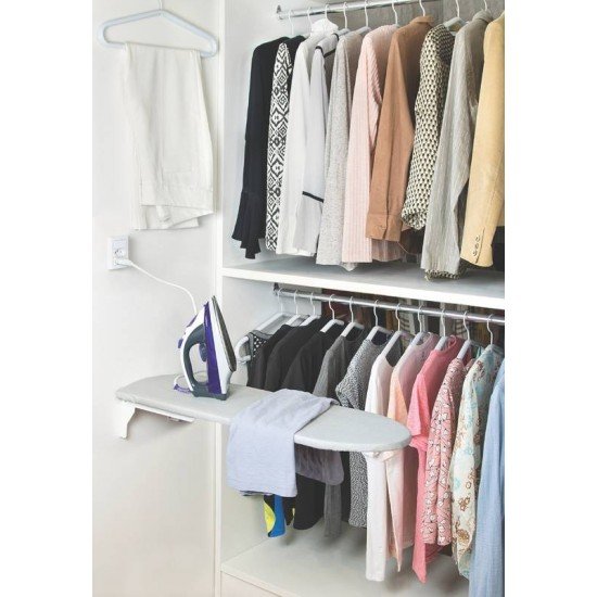 MESA DE PASSAR DOBRAVEL COM ESTRUTURA EM MADEIRA MACICA COM SUPORTE METALICO TRAMONTINA