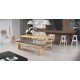 MESA DE MADEIRA NATURALLE DOBRAVEL EM MADEIRA PINUS COM ACABAMENTO BRANCO 2000X800 MM TRAMONTINA