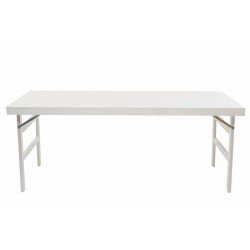 MESA DE MADEIRA NATURALLE DOBRAVEL EM MADEIRA PINUS COM ACABAMENTO BRANCO 2000X800 MM TRAMONTINA