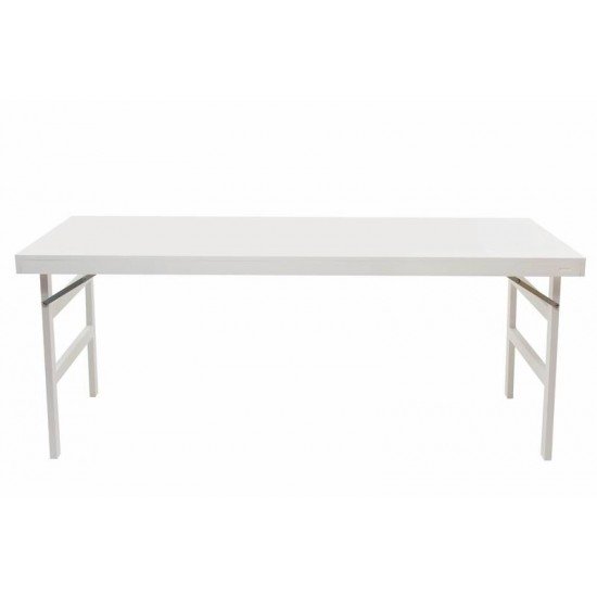 MESA DE MADEIRA NATURALLE DOBRAVEL EM MADEIRA PINUS COM ACABAMENTO BRANCO 2000X800 MM TRAMONTINA