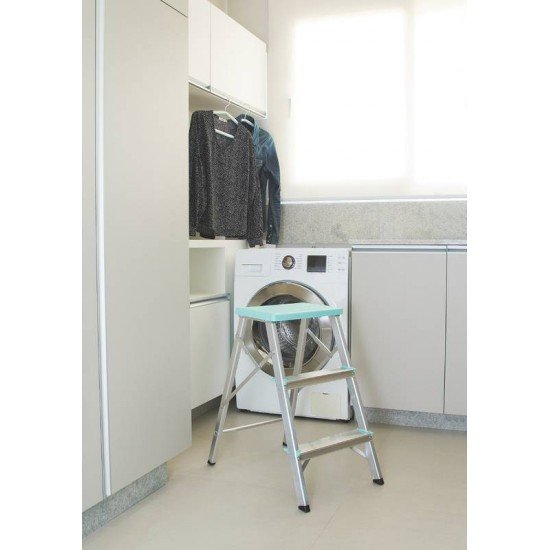ESCADA BANQUETA CLASSIC IN CASA EM ALUMINIO COM 3 DEGRAUS TRAMONTINA