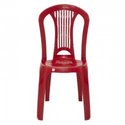 CADEIRA PLASTICA MONOBLOCO ATLANTIDA ECONOMY VERMELHA