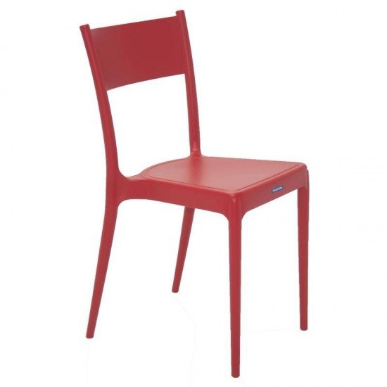 CADEIRA PLASTICA MONOBLOCO DIANA VERMELHA