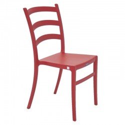 CADEIRA PLASTICA MONOBLOCO NADIA VERMELHA TRAMONTINA