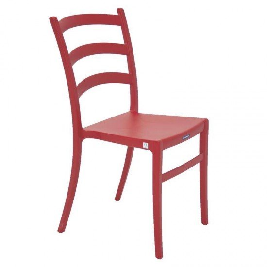 CADEIRA PLASTICA MONOBLOCO NADIA VERMELHA TRAMONTINA