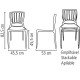 CADEIRA PLASTICA MONOBLOCO SOFIA MARSALA ENCOSTO VAZADO VERTICAL