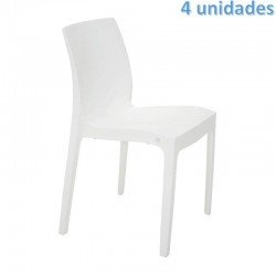 KIT 4 CADEIRAS PLASTICA MONOBLOCO ALICE BRANCA TRAMONTINA