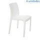 KIT 4 CADEIRAS PLASTICA MONOBLOCO ALICE BRANCA TRAMONTINA