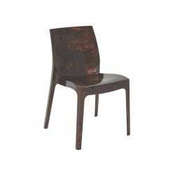 KIT 6 CADEIRAS PLASTICA MONOBLOCO ALICE MARRON MOGNO TRAMONTINA