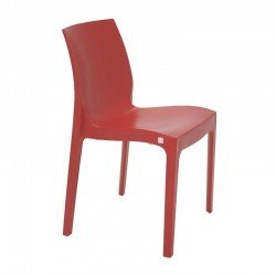 CADEIRA PLASTICA MONOBLOCO ALICE VERMELHA SATINADA