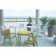 CADEIRA PLASTICA MONOBLOCO COM BRACOS CLARICE MARSALA