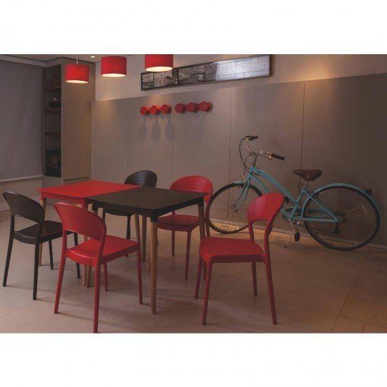 CADEIRA PLASTICA MONOBLOCO SISSI VERMELHA