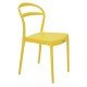 CADEIRA PLASTICA MONOBLOCO SISSI AMARELA ENCOSTO VAZADO