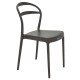 CADEIRA PLASTICA MONOBLOCO SISSI MARRON ENCOSTO VAZADO
