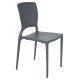 CADEIRA PLASTICA MONOBLOCO SAFIRA GRAFITE TRAMONTINA
