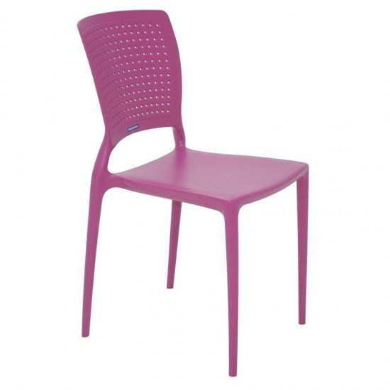 CADEIRA PLASTICA MONOBLOCO SAFIRA ROSA