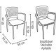 CADEIRA PLASTICA MONOBLOCO COM BRACOS SAFIRA GRAFITE