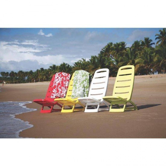 CADEIRA PLASTICA DOBRAVEL GUARUJA AMARELA