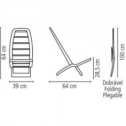 CADEIRA PLASTICA DOBRAVEL GUARUJA BRANCA