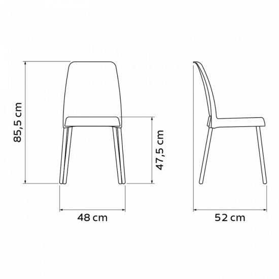 CADEIRA VANDA EM POLIPROPILENO AMARELO COM PERNAS DE ALUMÍNIO LINHEIRO TRAMONTINA
