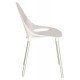 CADEIRA TRAMONTINA ELISA EM POLIPROPILENO BRANCO COM PERNAS DE ALUMÍNIO ANODIZADO