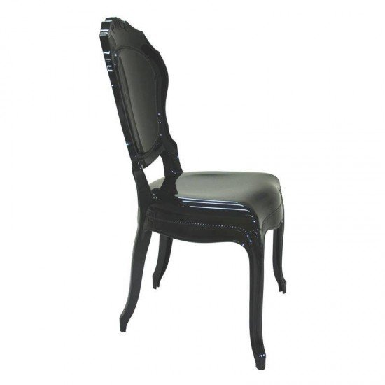 CADEIRA PLASTICA MONOBLOCO BELLE EPOQUE PRETA