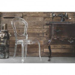 CADEIRA PLASTICA MONOBLOCO BELLE EPOQUE TRANSPARENTE