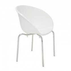 CADEIRA PLASTICA ELENA BRANCA COM PERNAS DE ALUMINIO POLIDAS TRAMONTINA