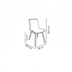CADEIRA PLASTICA MAJA BI-COLOR VERMELHA E BRANCA COM BASE DE MADEIRA