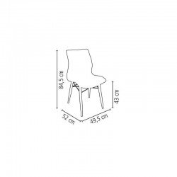 CADEIRA PLASTICA MAJA BI-COLOR CAMUR A E BRANCA COM BASE 3-D