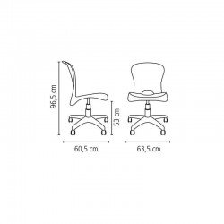 CADEIRA PLASTICA  JOLIE BRANCA COM RODIZIO EM NYLON