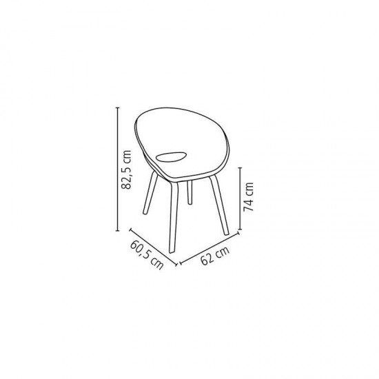 CADEIRA PLASTICA ELENA BRANCA COM BASE DE MADEIRA