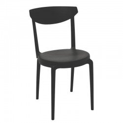 CADEIRA PLASTICA MONTAVEL LUNA 2 BASE PRETA E ASSENTO PRETO