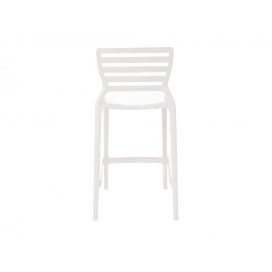 CADEIRA PLASTICA MONOBLOCO SOFIA BRANCA ENCOSTO VAZADO HORIZONTAL BAR E RESIDENCIA TRAMONTINA