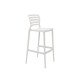 CADEIRA PLASTICA MONOBLOCO SOFIA BRANCA ENCOSTO VAZADO HORIZONTAL ALTA BAR TRAMONTINA