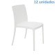 KIT 12 CADEIRAS PLASTICA MONOBLOCO ISABELLE BRANCA TRAMONTINA