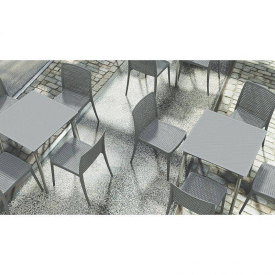 CADEIRA PLASTICA MONOBLOCO ISABELLE MARRON