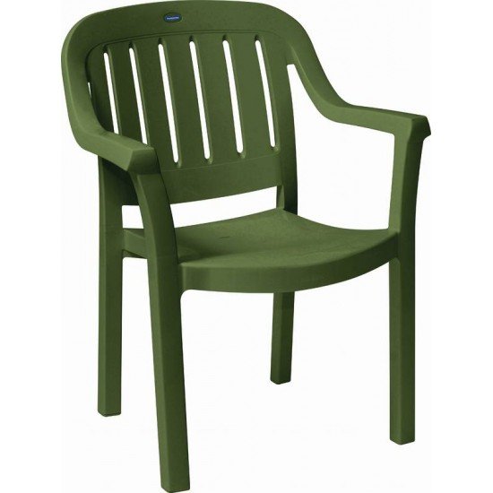 CADEIRA MIAMI ENCOSTO VERTICAL EM POLIPROPILENO VERDE TRAMONTINA