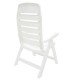 CADEIRA PLASTICA  DOBRAVEL COM BRACOS IRACEMA BRANCA COM ENCOSTO ALTO