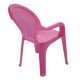 CADEIRA PLASTICA MONOBLOCO COM BRACOS INFANTIL CATTY ROSA COM DECORACAO IN MOLD
