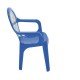 CADEIRA PLASTICA MONOBLOCO COM BRACOS INFANTIL CATTY AZUL COM DECORACAO IN MOLD