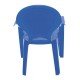 CADEIRA PLASTICA MONOBLOCO COM BRACOS INFANTIL CATTY AZUL COM DECORACAO IN MOLD