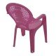 CADEIRA PLASTICA MONOBLOCO COM BRACOS INFANTIL ESTAMPADA CATTY ROSA