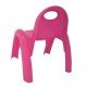 CADEIRA PLASTICA MONOBLOCO COM BRACOS INFANTIL POPI ROSA SEM INSERTO