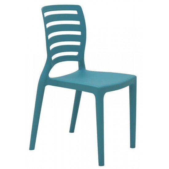 CADEIRA INFANTIL SOFIA EM POLIPROPILENO E FIBRA DE VIDRO AZUL TRAMONTINA