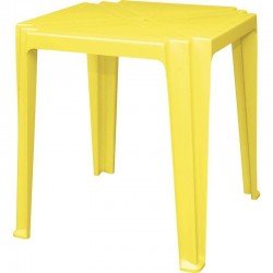 MESA PLASTICA MONOBLOCO TAMBAU AMARELA