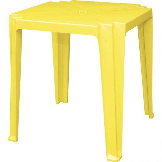 MESA PLASTICA MONOBLOCO TAMBAU AMARELA