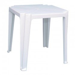 MESA PLASTICA MONOBLOCO TAMBAU BRANCA