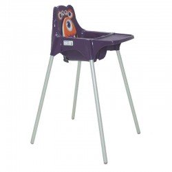 CADEIRA DE REFEICAO PLASTICA  MONSTER LILAS ALTA COM PERNAS DE ALUMINIO ANODIZADO